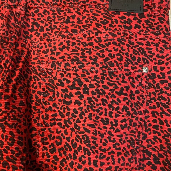 Zara Mid-Rise Skinny Jeans Red Size 8 New - Picture 8 of 16